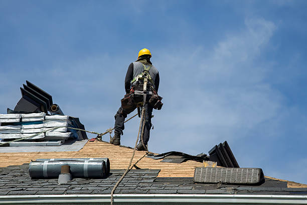 Professional Roof Installation technician working in Slingerlands, NY